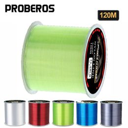 Visaccessoires pro beros nylon visserijlijn 120m onzichtbare gootsteenlijn Japan fluorocarbon coating visserijlijnen super sterk 4-34lb zoutwater p230325