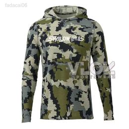 Vissen Accessoires Ondiepe Staarten Kap Vissen Shirt Professionele Mannen Lange Mouw Vis Jersey Hoodie Ademend UV Bescherming UPF50 + T-shirt Kleding HKD230706