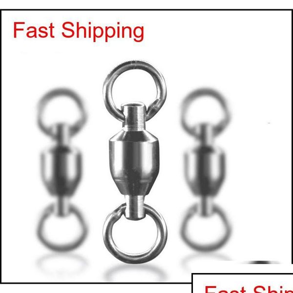 Accesorios de pesca Single Melt Ring Swivel Cojinete de bolas de alta velocidad Metal Acero inoxidable Fishings Tackle Haircli Dhs6T