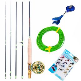 Accesorios de pesca Sougayilang 2/7 m Fly Rod Combo cañas ultraligeras y 5/6 carrete de aluminio CNC con juego de señuelos de línea de pesca 231211