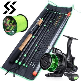 Visaccessoires Sougayilang 3,0 m Karpercombo L M H Power Feeder Hengel en Spinmolen met Gratis 500 m Nylon Lijn Volledige Kit Pesca 231030