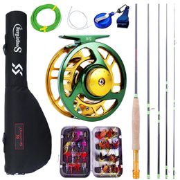 Accesorios de pesca Sougayilang Fly Rod y carrete Kit completo 5 secciones Carbono 5 6 Perca Adecuado para Pesca 231030