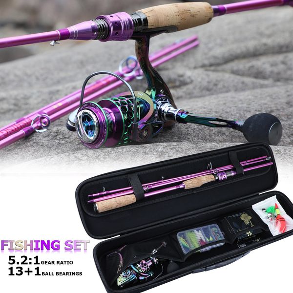 Accesorios de pesca Sougayilang Combo de caña y carrete Set Spinning Rods Line Lure Bag Hooks Flotador completo 230512