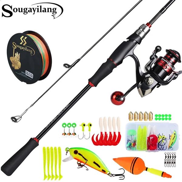 Accessoires de pêche Sougayilang canne à pêche ligne leurre Combo 1 8 2 1 m fibre de carbone filature et pour bar brochet truite Pesca 231030