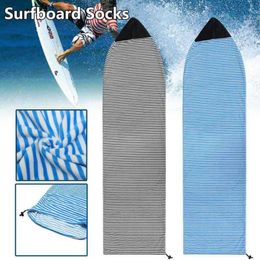 Accessoires de pêche Housse de planche de surf Sac élastique réutilisable Cordon de serrage lavable Anti-poussière Stretchy Texture fine Chaussette CoverFishing