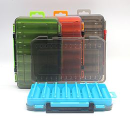 Vissen Accessoires Tackle box 14 Compartimenten Lokken Haak Opbergtas Dubbelzijdig Tool organizer dozen 230621