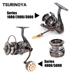 Accesorios de pesca Tsurinoya 1000 2000 3000 4000 5000 Carrete giratorio de doble carrete Ultraligero Ajing Bobinas de fundición de carpa para mar 230825