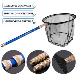 Accesorios de pesca Caña de pescar de carbono ultraligero Red de aterrizaje telescópica Triángulo Red plegable Fly Hand Dip Casting Net Aparejos de pesca Tanque Red de mano 230725