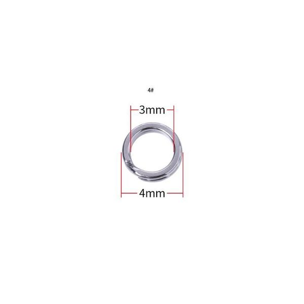 Accessoires de pêche VISSEN 100 pièces anneaux fendus pour leurres vierges appâts à manivelle Double boucle 3mm-10mm carpe Tool284l