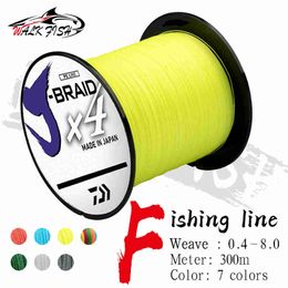 Accessori per la pesca Walk Fish 4 Strand 300m Giappone PE intrecciata Linea di pesca super forte Giappone PE intrecciata in linea galleggiante Linea di pesca P230325