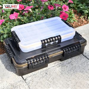 Accesorios de pesca Caja de aparejos impermeables Almacenamiento de herramientas de gran capacidad Señuelo de anzuelo de pescado Suministros de cebo falso 231214