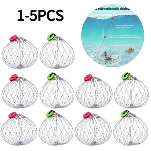 Accessoires de pêche fil poisson crabe Cage automatique ouvert fermeture pièges pliable pour eau salée eau de mer extérieur 230609