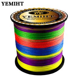 Accessoires de pêche YEMIHT 300M 8 brins 4 brins japon tressé ligne de pêche Multifilament tressé pour la pêche à la carpe P230325