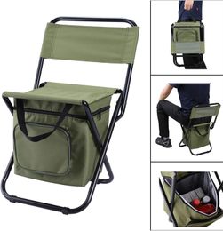 Chaise de pêche avec sac plus frais pêche compacte pliable