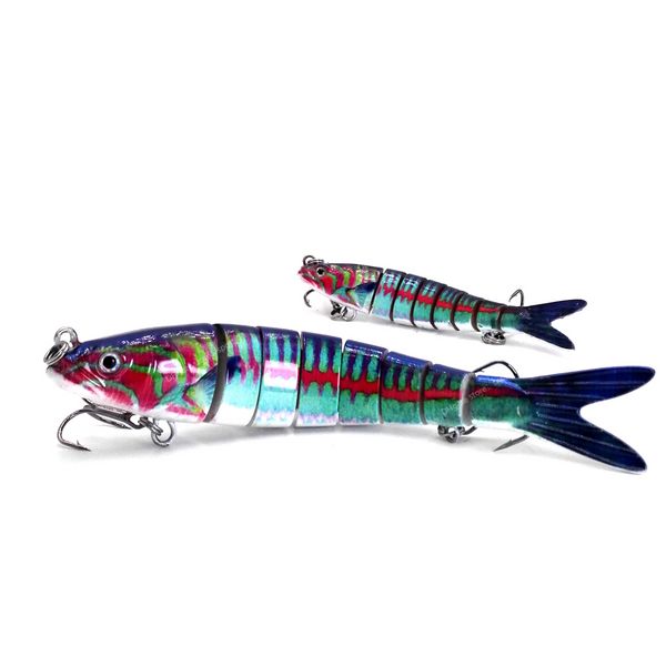 10 cm/12,5 cm Wobblers de brochet pour la pêche appât artificiel dur multi-articulé Swimbait manivelle leurre de pêche réaliste Tackl pêcheleurres de pêche