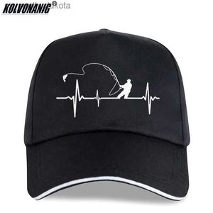 Pesca Latido del corazón Pescado divertido Gráfico Gorras de béisbol Marítimo Original Equipado Gorra Algodón Pescador Regalo Ajustable Hombres Sombreros para el sol L230523