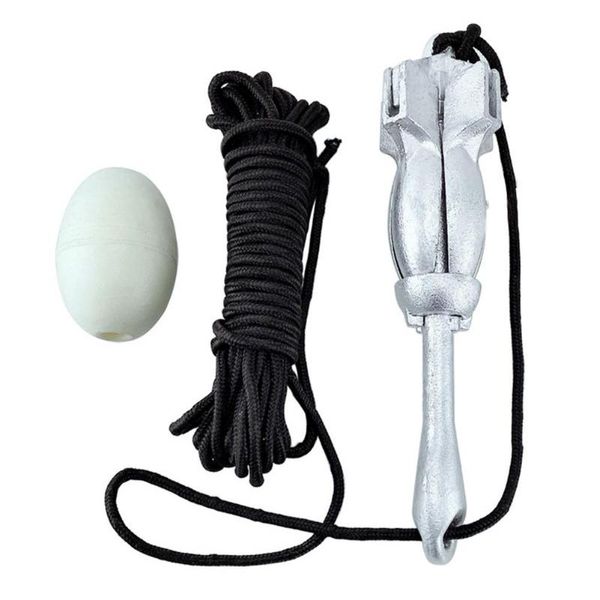 Hameçons de pêche 1 ensemble 4 ancres pliantes pour bateau, Kit de boules flottantes pour Kayak, canoë, Yacht, accessoires de voilier