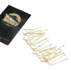 Hameçons de pêche 500 pièces à longue tige Aberdeen eau douce appâts vivants crochet poisson Jig PanFish Crappie Tackle Gold289x