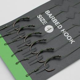 Hameçons de pêche 6pcs Accessoires de pêche à la carpe Ensemble de crochets de pêche à cheveux