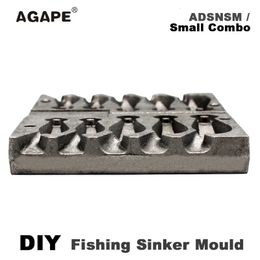 Anzuelos de pesca Agape DIY Snapper Sinker Mold ADSNSM Combo pequeño 28g 56g 84g 5 cavidades Accesorios 230609