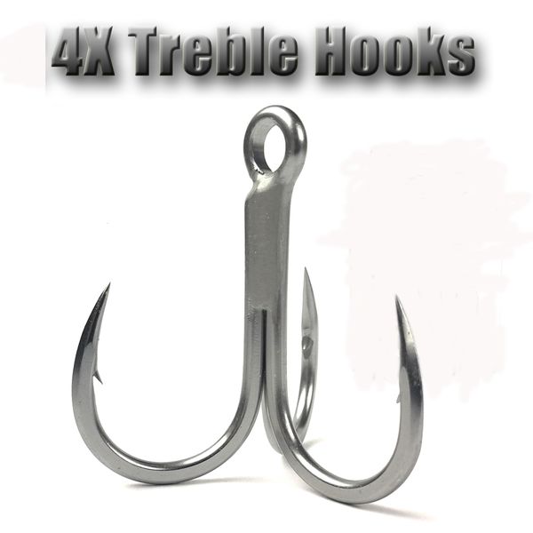 Hameçons de pêche Big Game 4X 650 AntiRust Treble Hook Super Sharp Triple Anchor Pour Sea Trolling Saltwater Leurre Fishhooks 230608