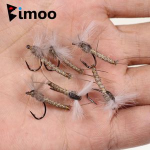 Hameçons de pêche Bimoo 6 pièces taille 12 CDC plume aile éphémère mouche sèche Rocky River truite mouches appât leurre 230620
