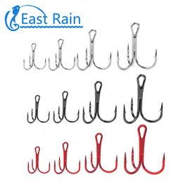 Hameçons de pêche East Rain 2 # 4 # 6 # 8 # Crochet triple en acier à haute teneur en carbone Option multicolore 20pcsLot 230802