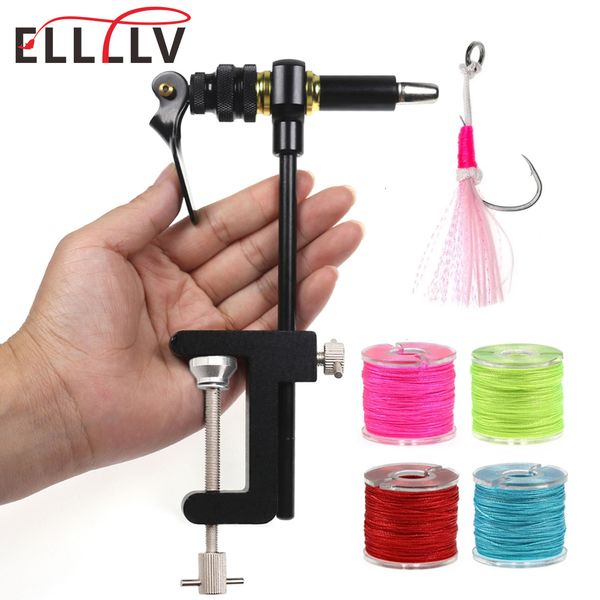 Hameçons de pêche Elllv 360 ° Rotation Assist Hook Binding Vise Fly Tying CClamp avec mâchoires en acier trempé Outils de fabrication de leurres 230608