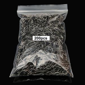 Fishing Hooks Fishing Hooks 200pcs Eyed Circle Jighead Hook 3#-12# Barbed Fishhooks for Carp Fishery Fishing Material Goods Accessories Pesca P230317