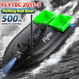 Anzuelos de pesca Flytec Bait Boat 500m Control remoto Dual Motor RC Fish Finder 15KG Carga con luz LED para 230608