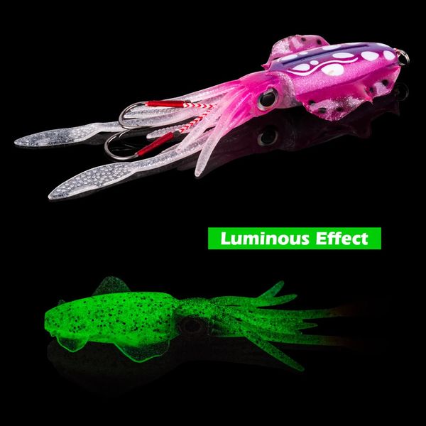 Anzuelos de pesca Goture Squid Soft Lure 20g 60g 15cm Octopus Jig Luminoso Cebo artificial Wobblers para Lucio Bass Trucha 231123