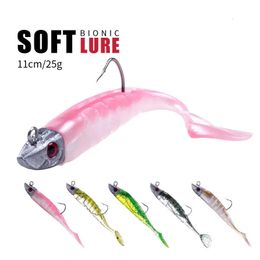 Vishaken HENGJIA Jigging Head Zachte Siliconen Aas Wobblers 9cm15g 11cm 25g Zee Lokt Swimbait Peche Voor Bass snoek Leurre 231031