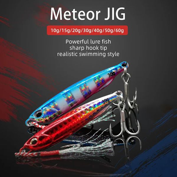 Hameçons de pêche Japen métal moulé Jig cuillère 101520304050g rivage coulée gabarits poisson bar leurre appât artificiel attirail 231031