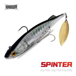 Hameçons de pêche Kingdom SPINNER Leurres Big Soft Swim Baits Avec cuillère sur la queue Action de naufrage Impression 3D 140mm 170mm 205mm Leurre 230520