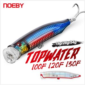 Hameçons de pêche Noeby Feed Popper Spinning Lure Topwater 100mm20g 120mm29g 150mm55g Appâts Durs Artificiels pour Brochet Thon Leurres 230520
