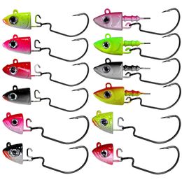 Vishaken kwalyqualy jig head fish hooks 10g 12g 25 g viskop vishook voor zachte worm vissen tackle diy kit p230317