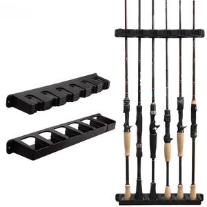 Vishaken Hengel Houders 6 Rod Rack Verticale Paal Houder Wall Mount Modulaire Voor Garage Display Stand Vast Frame 230609