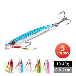 Crochets de pêche Corps mince Leurre Métal Cast Jig 10g 15g 20g 30g 40g Laser Brillant Peau De Poisson Leurres De Bar Cuillère Appât Artificiel Pesca 231031