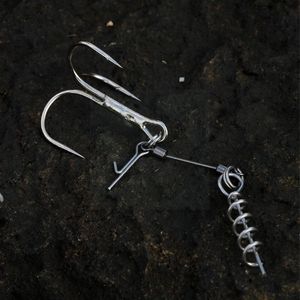 Vissen Haken Zachte Lokken Rig Single Hook Double Rigging Treble Accessoires Staal Tackle High-Carbon Terminal V5S8