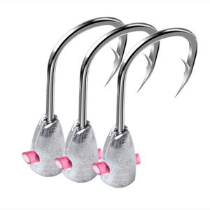 Hameçons de pêche Ufishing Japon Crochet de pêche renversé Titane Tungstène Barbed Fishhook Tin Jig Head Hooks New Fishing Tackle P230317