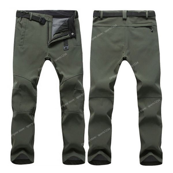 Chaud hiver hommes pantalons à coque souple voyage imperméable en plein air Camping randonnée pantalon polaire coupe-vent pantalon de ski Camping randonnée vêtements accessoiresHiking Pants