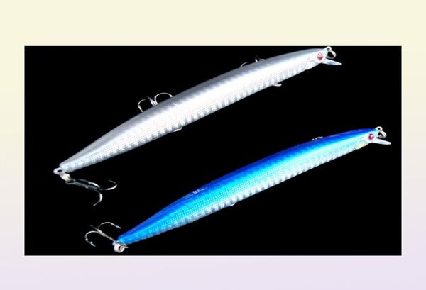 Pêcheur Lure Big Minnow Body Corps Wire Fish Bait 20g 135cm 3 Crochets Fresh Saltwater Catfish SeaBass Catch7078755