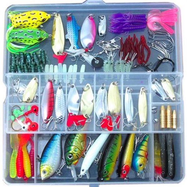 Kit de Señuelos de Pesca Criket, camarones, ranas, lombriz de tierra, pececillo VIB, Popper, manivela, lápiz, cuchara, cebo de alambre, larva, gusano, Texas Rig, cebos blandos 291S