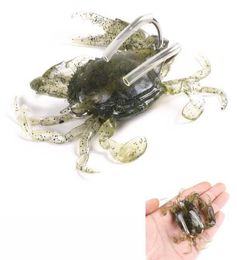 leurres de pêche gabarits crabe pêche leurres de pêche bionique crabe Silicone appât souple artificiel réaliste leurre de pêche 80mm 19g eau douce F6762191