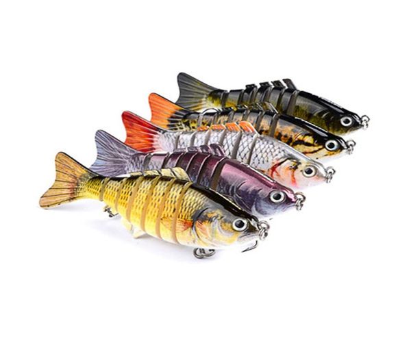 Señuelos de pesca Wobblers Swimbait Crankbait cebo duro aparejos artificiales señuelo realista 7 segmentos 10cm 155g3065316