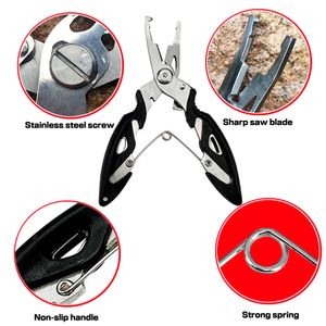 VISSERKERS SCHAAR Multi -functionele lijn Cutter Hook Remover Visklem Accessoires Tools met lanyards Spring touw