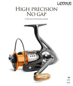 Pas d'écart de pêche Boucle de métal Spool Max Drag 8kg Pike Spinning Reel Haute vitesse 5.2: 1 Bobine de pêche Pesca