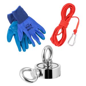 Détecteurs rondes de pêche 1 Ensemble Kit d'aimant de pêche avec une corde robuste accessoire