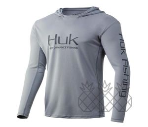 Chemises de pêche HUK Vêtements personnalisés Veste à manches longues Tshirt Protection UV 50 hommes Us d'été 2207183611799