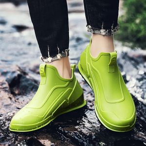 Chaussures de pêche hommes en plein air chaussures de randonnée légères antidérapantes Shaxi bottes de pluie de pêche chaussures de pêche en caoutchouc imperméables durables 240309